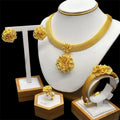 Floral Jewelry Set Necklace Earrings Ring Bracelet Included Exquisite for Wedding Party Special Occasions