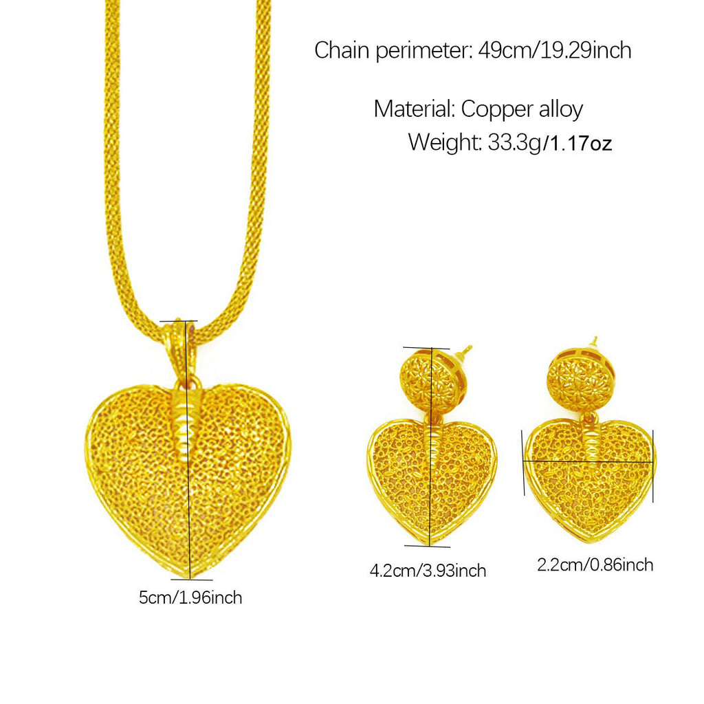 24 Gold Necklace and Earrings