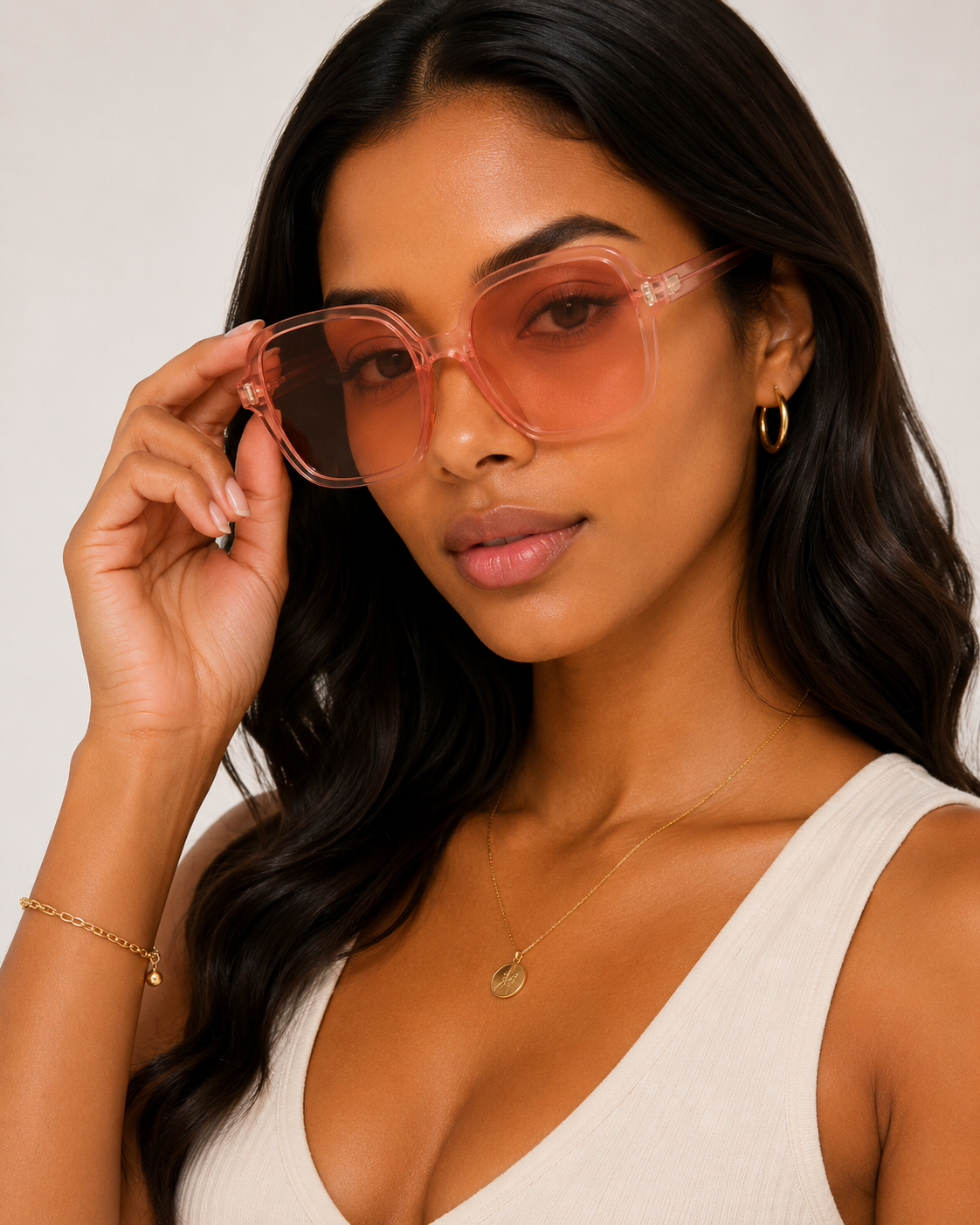 Oversized Square Tortoiseshell Sunglasses – 3 Colors Gradient Lenses