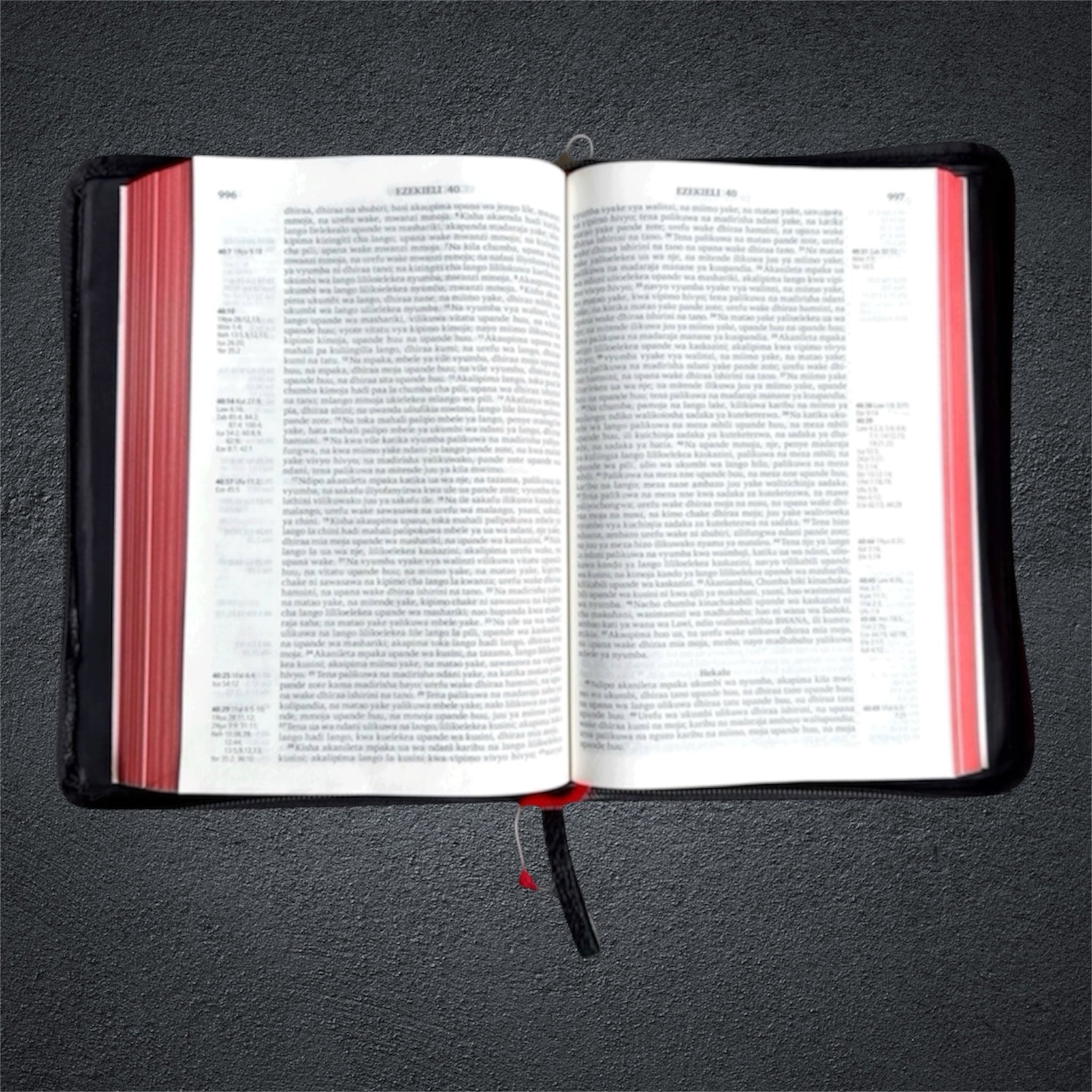 Biblia Takatifu Ya Kiswahili & Black Leather Cover